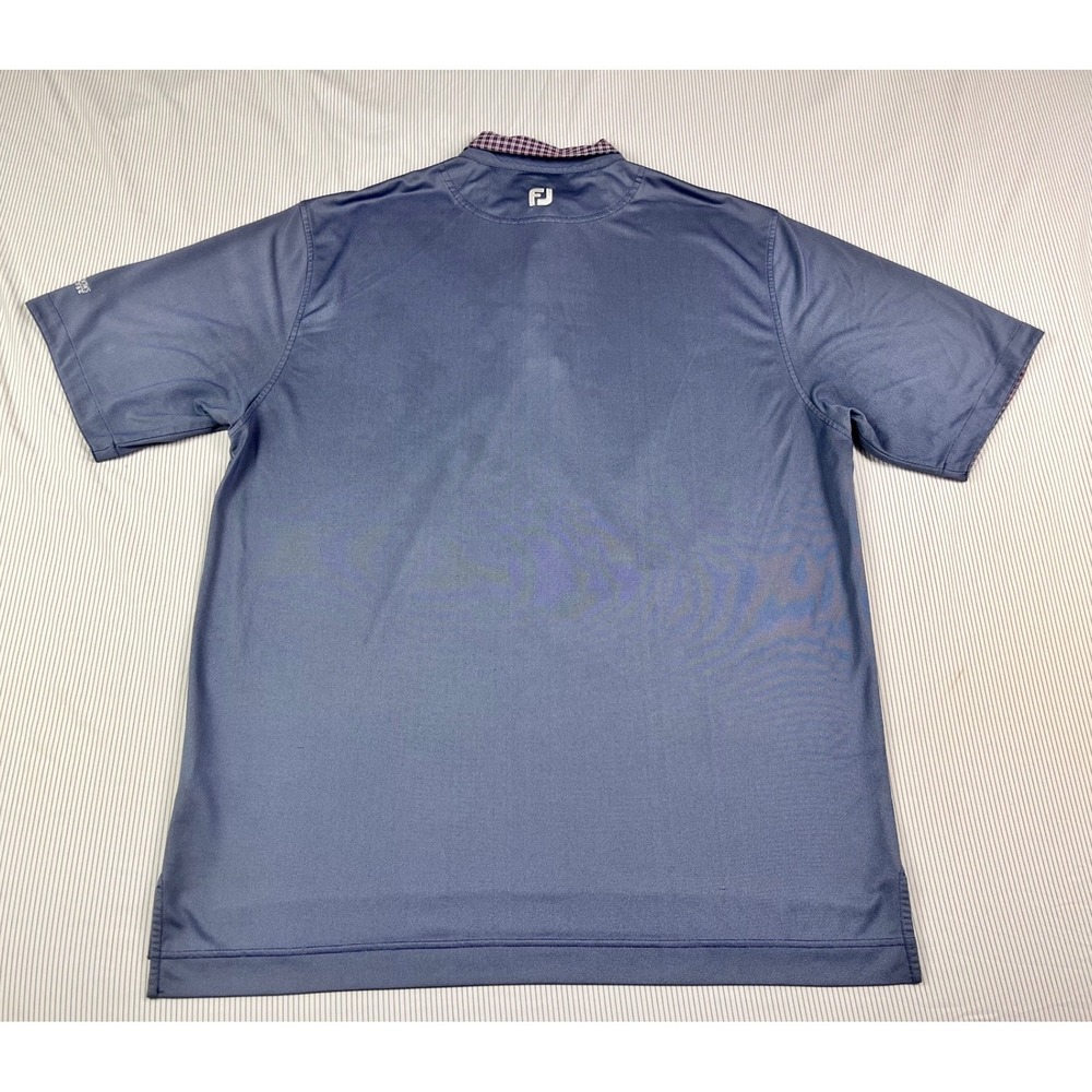 FootJoy FJ Golf Polo Shirt Mens XXL Plaid Collar Short Sleeve Camas Meadows Club - Picture 2 of 9